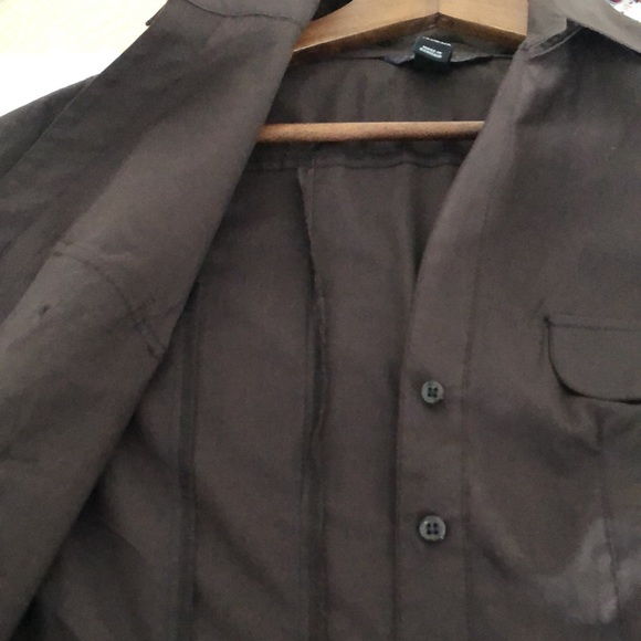 Brown short sleeve blouse2 fake pockets, stretchy, H&M, Us10 - Picture 12 of 13